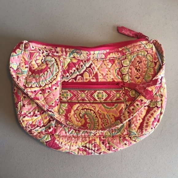 Vera Bradley 100% cotton Capri melon paisley bucket tote bag purse - Picture 4 of 8